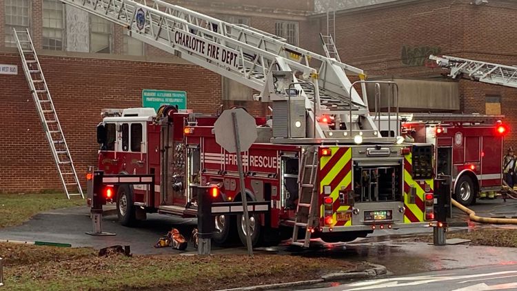  Crews respond to 2-alarm fire at historic Charlotte school, suspect arrested 