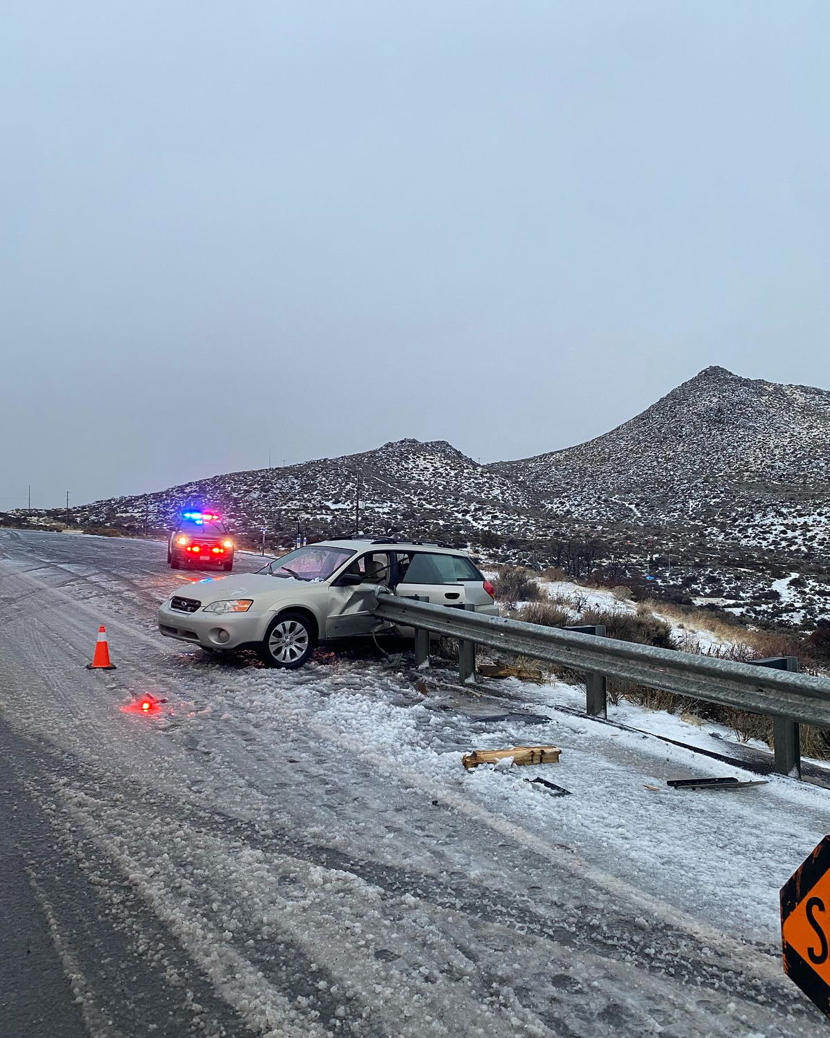  Driver escapes serious injury after guardrail pierces through car 