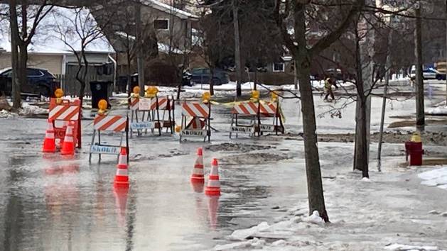  Major water main break in Skokie 