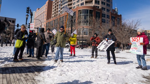  Rally against Trump, Musk at Fountain Square 