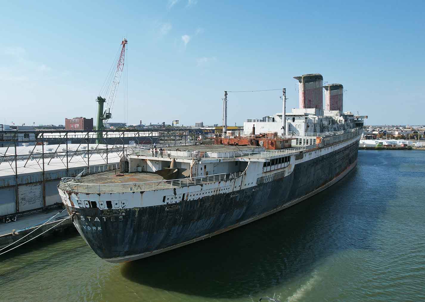  SS United States — finally — expected to depart South Philly 