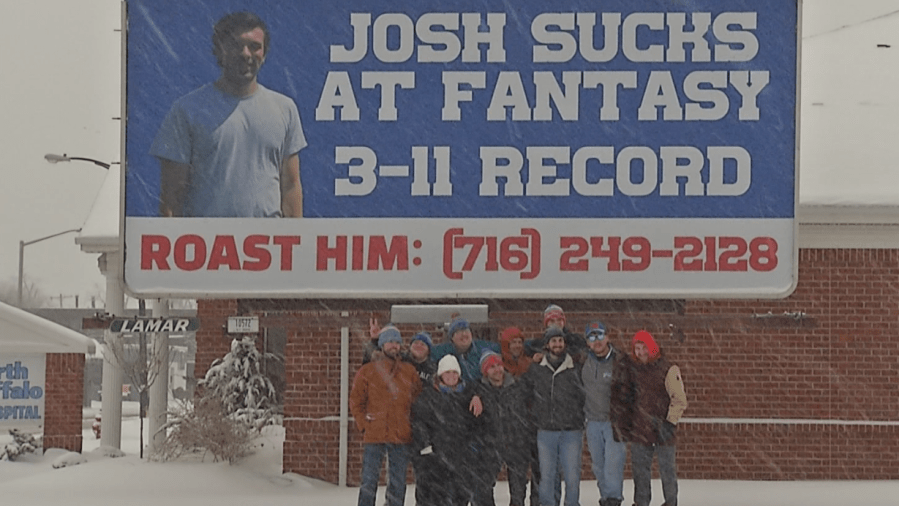  Fantasy football punishment brings new billboard to North Buffalo 