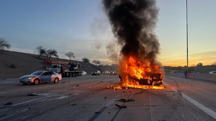  'I think I'm going to die in here': Valley woman trapped inside burning car on US 60 recalls rescue 