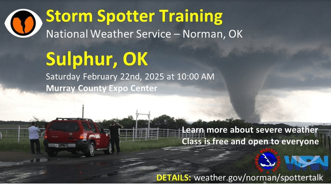   
																NWS Norman offers free storm spotter training 
															 