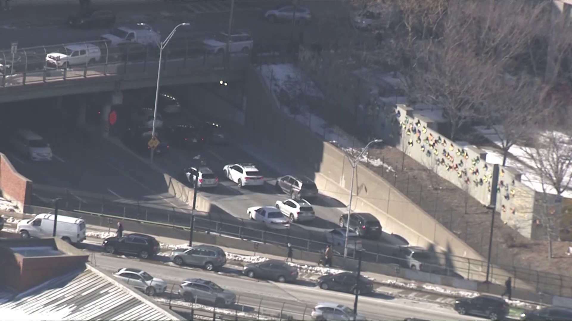  'Concrete debris' fell inside Pru Tunnel, damaging vehicles, state police said 