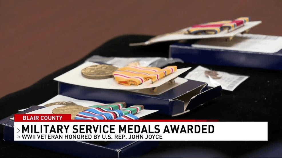  Local WWII veteran receives medals with help from Congressman John Joyce 