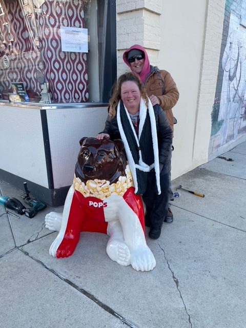  Restored bear sculpture installed at Boyertown State Theatre 