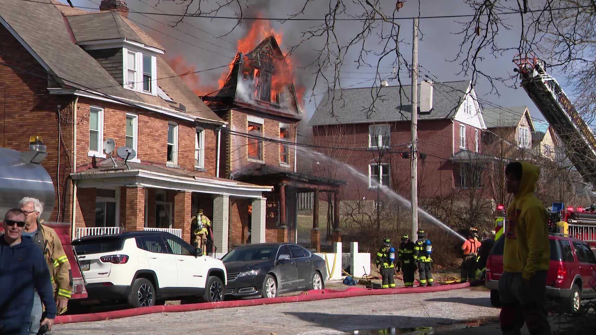  Flames destroy home in Duquesne; Roof collapses into house  