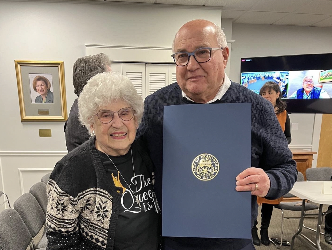  Framingham Mayor & City Council Celebrate 100-Year-Old Vernice Moreno Gex 