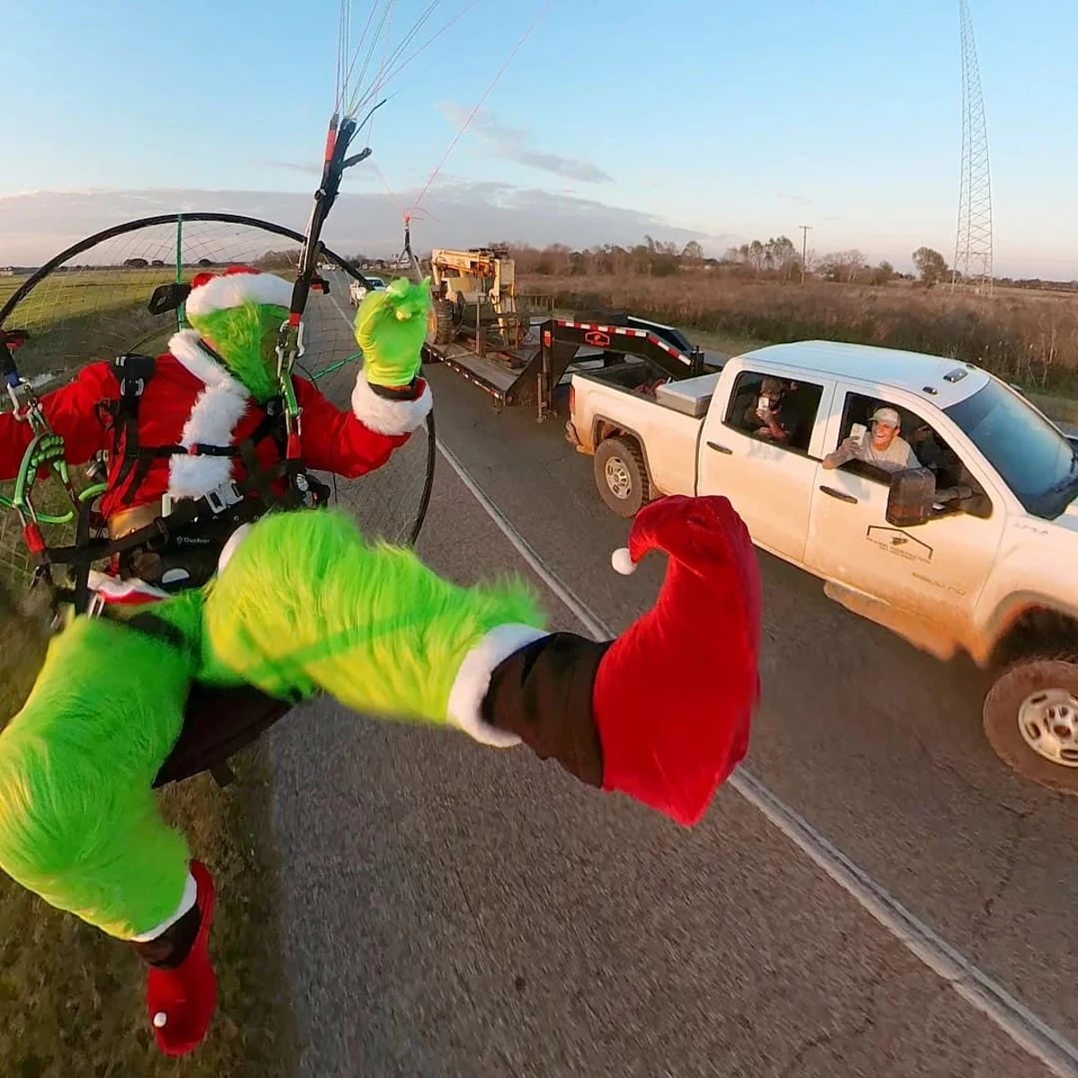 Watch For The Grinch, He’s Been Seen Flying Over Lake Charles! 