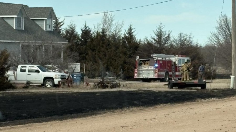  Controlled burn rekindles in Reno County, damaging a building 