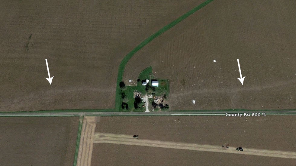  Path of 2016 Illinois Tornado Still Visible on Google Earth 