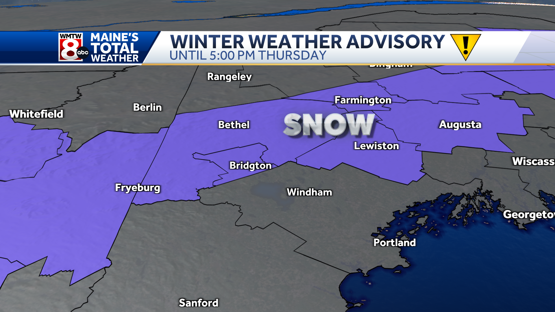  Rain at the Maine coast and snow inland fades by late afternoon 