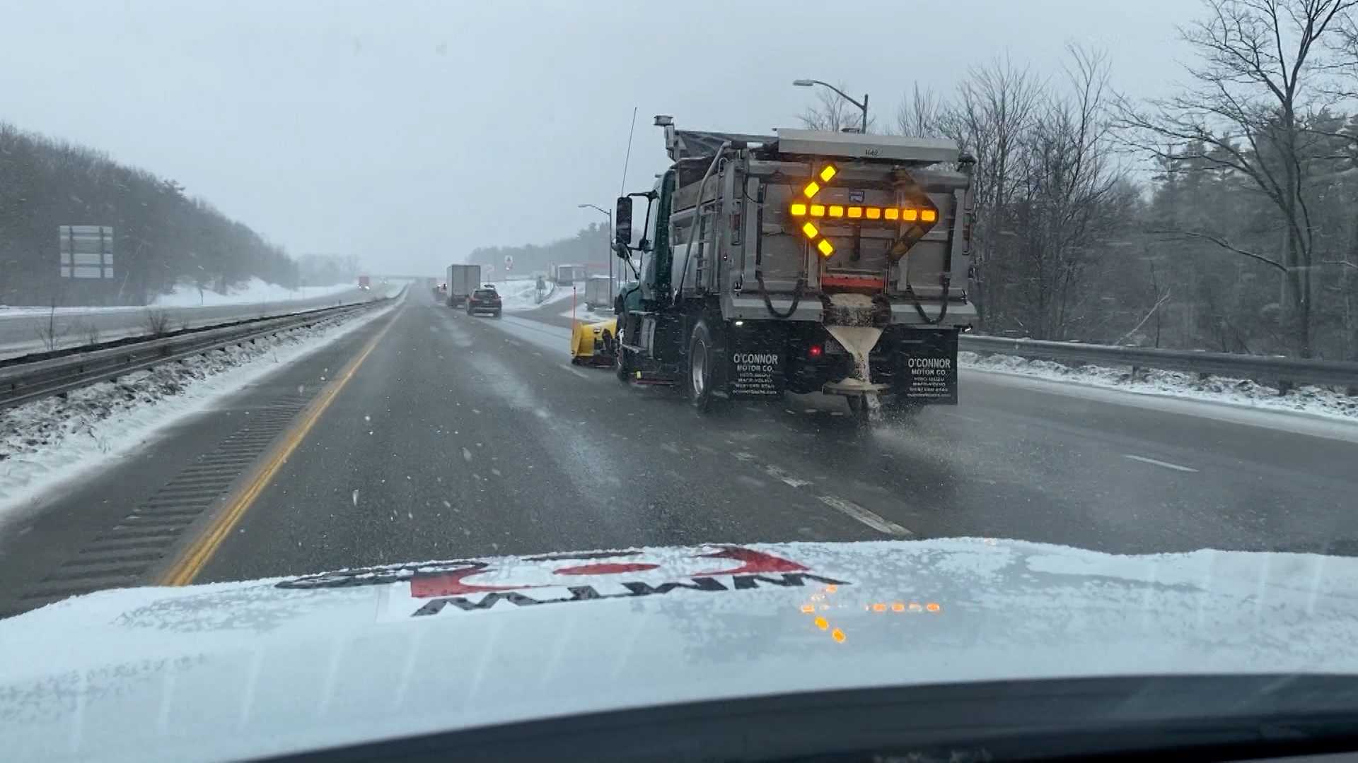  Wintry mix creates slick travel conditions for Maine drivers 