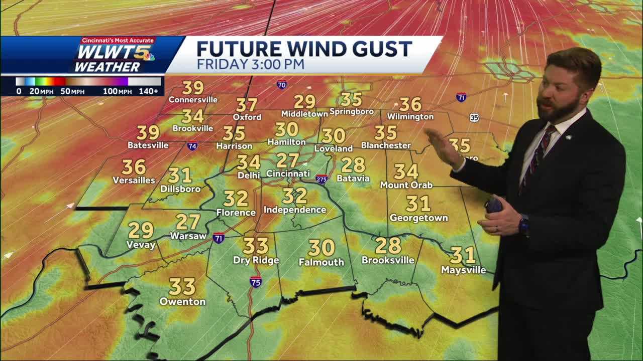  Timing out when strong winds impact the Cincinnati area 