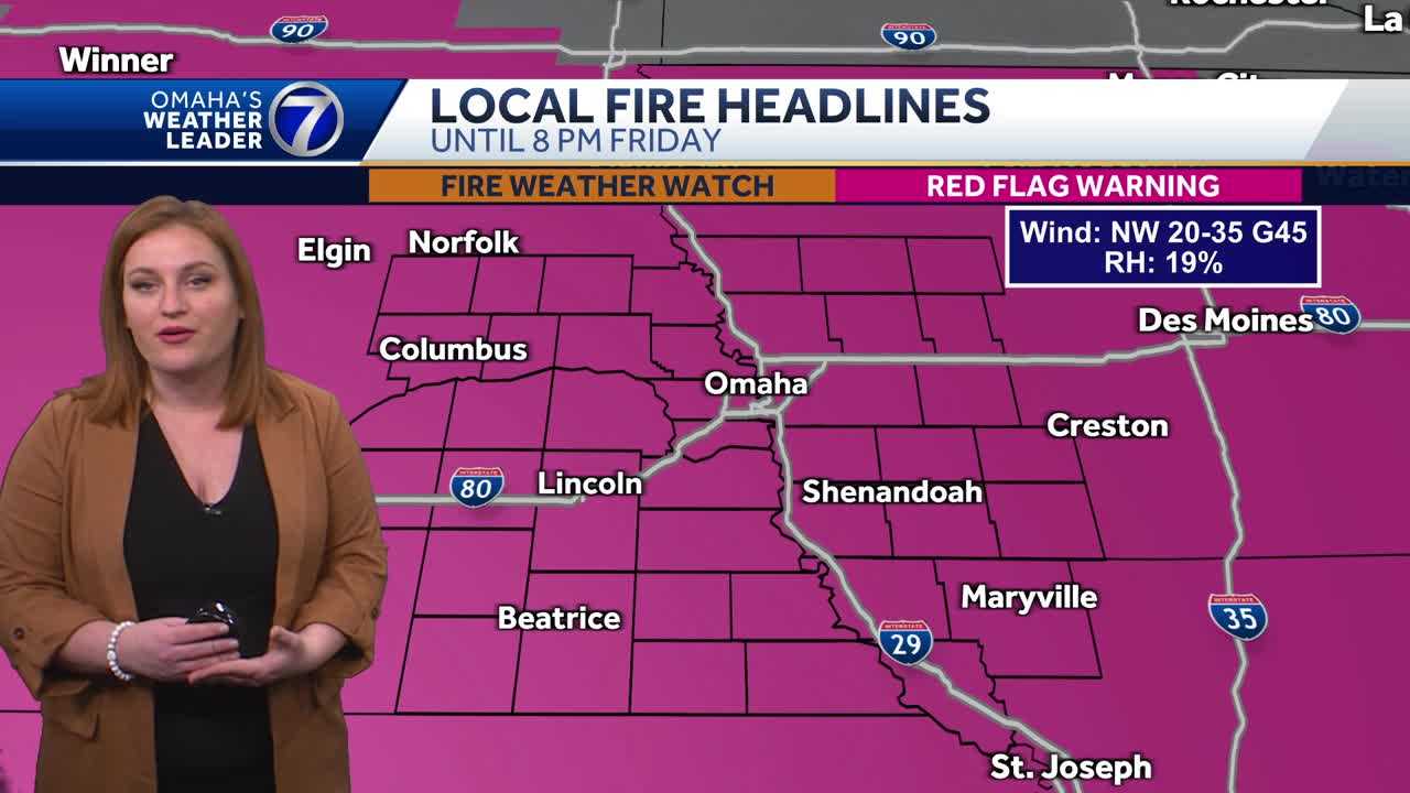  Extreme fire danger, ice jam risks Friday afternoon 