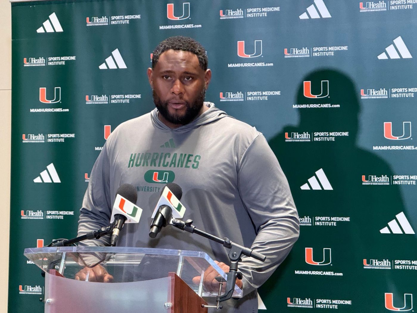  ‘I bleed orange and green’: Damione Lewis comes home to coach Hurricanes defensive tackles 