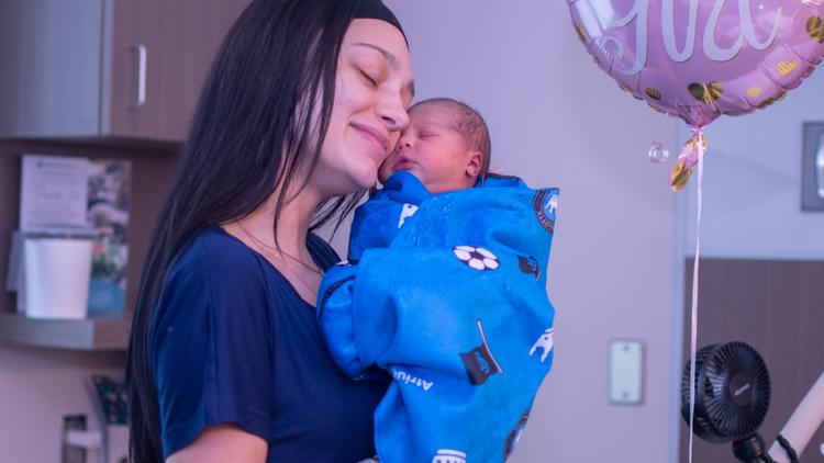  Photos | Newborn babies at Atrium Health celebrate Charlotte FC’s home opener 