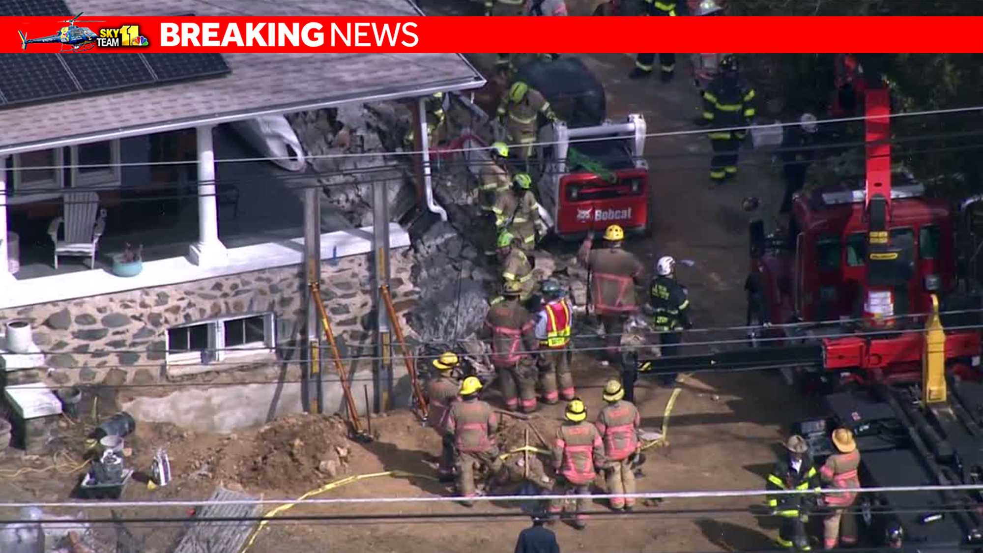  2 construction workers trapped amid trench rescue in Catonsville 