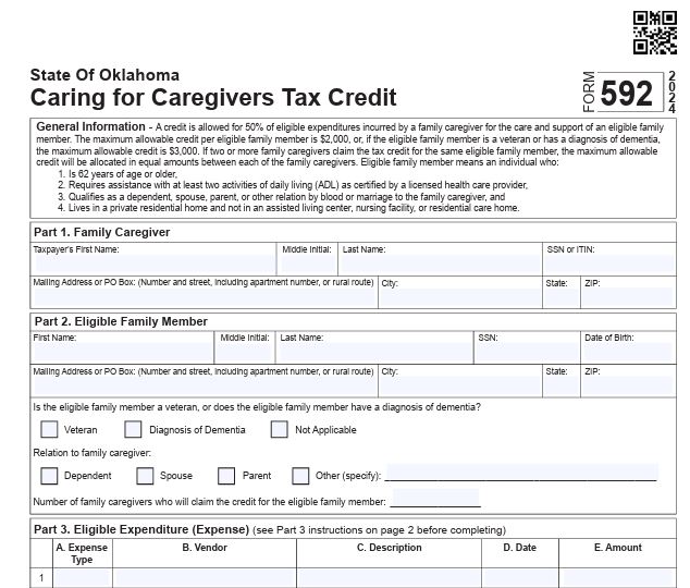  You can apply for the Caring for Caregivers tax credit on your 2024 taxes 