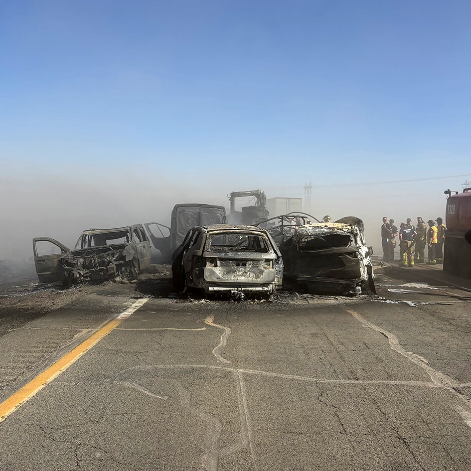  Blowing Dust Eyed in Fiery Arizona Crash That Left 4 Dead 