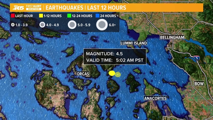  4.5 magnitude earthquake wakes up residents around western Washington 