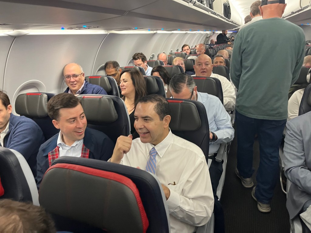  Local leaders mingle aboard San Antonio’s first nonstop flight to DC 