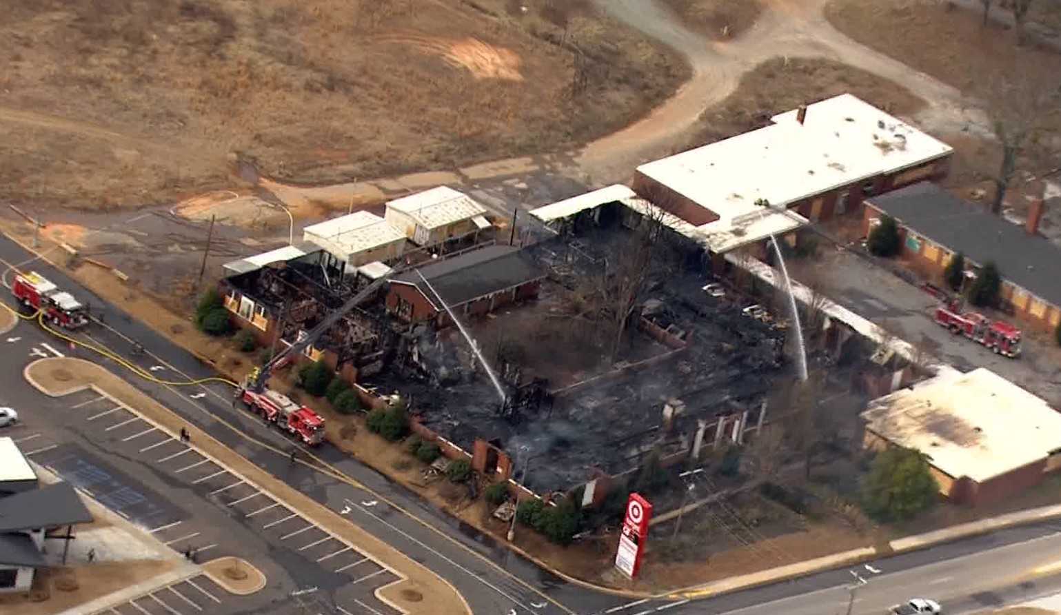  NEW VIDEO: Fire destroys former Upstate school building  