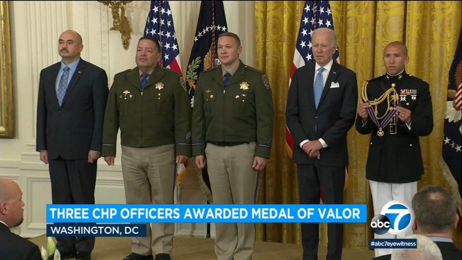  3 CHP officers awarded Medal of Valor for heroic efforts in 2019 deadly gunfight on 215 Freeway 