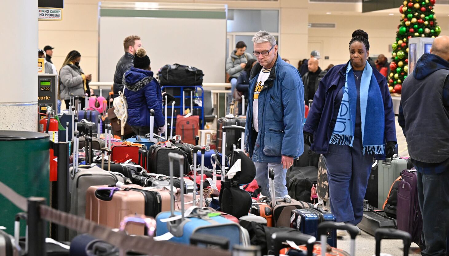   
																Frustration and baggage mount at Midway in post-Christmas Southwest Airlines chaos 
															 