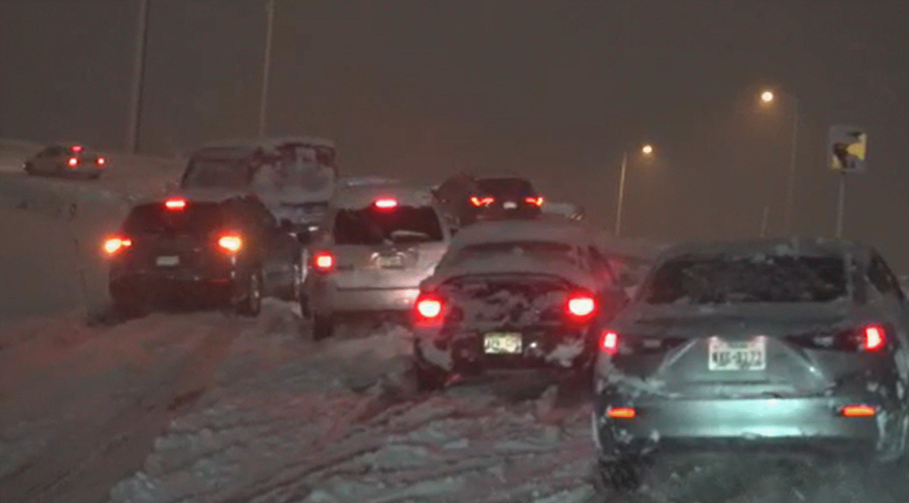   
																Watch: Heavy snow leads to travel nightmare in Denver 
															 