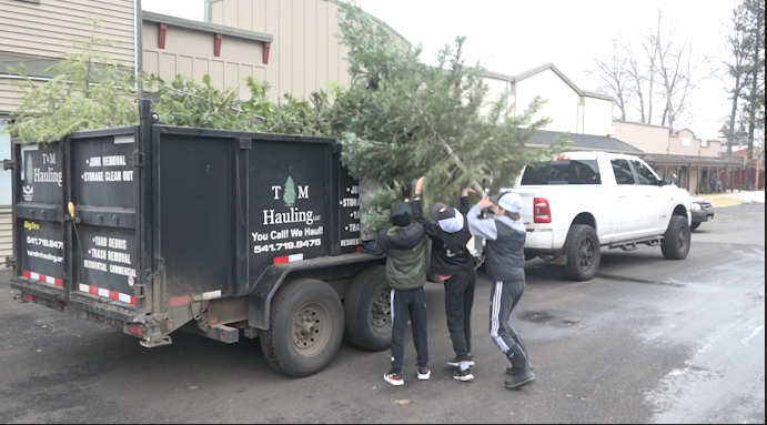  Bandits Baseball team collects Christmas trees from Sisters residents to help give back, fund future tournaments 