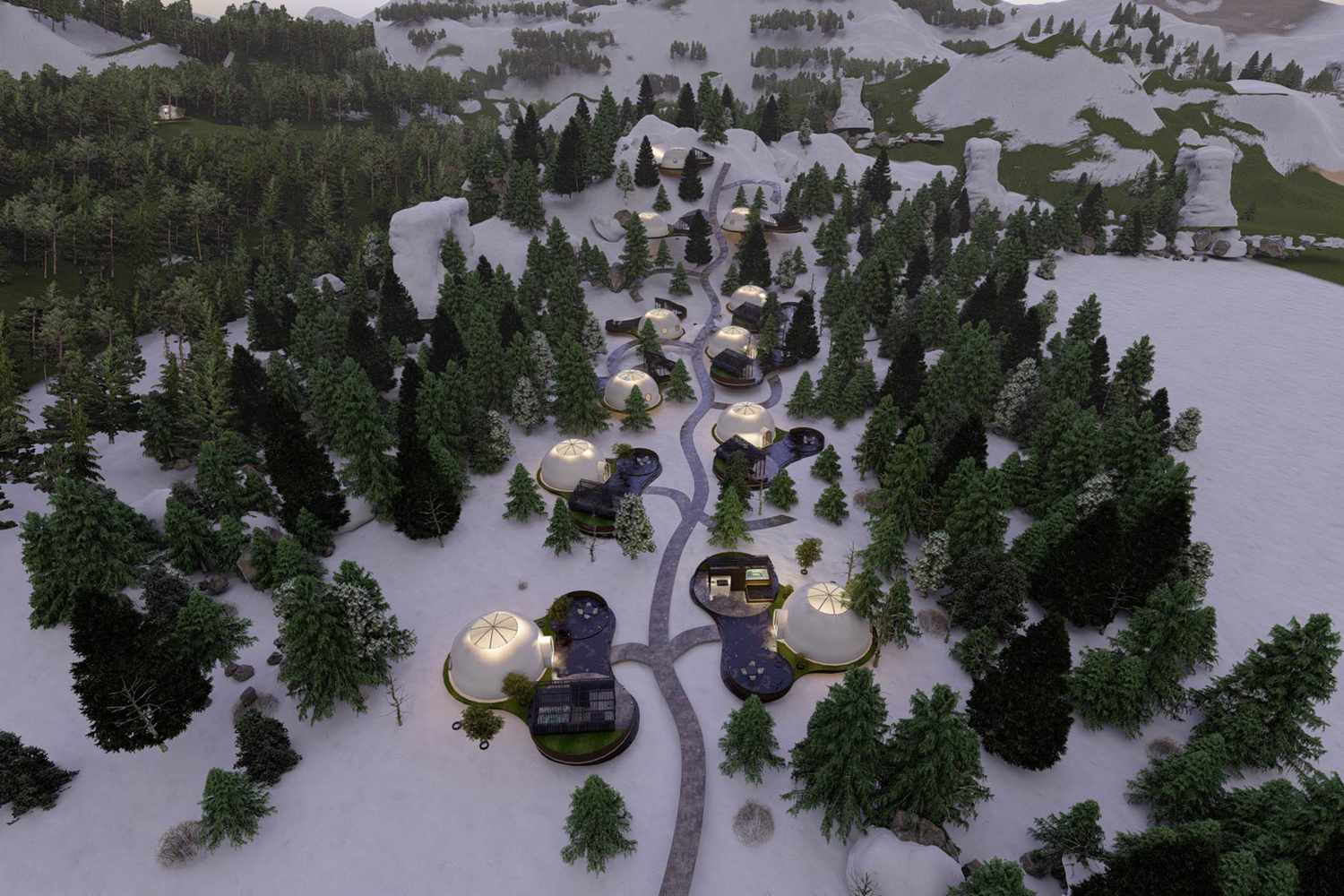  These Stargazing Domes in Washington's Cascade Mountains Have 15-foot-wide Skylights and Heated Decks With Private Saunas and Hot Tubs 