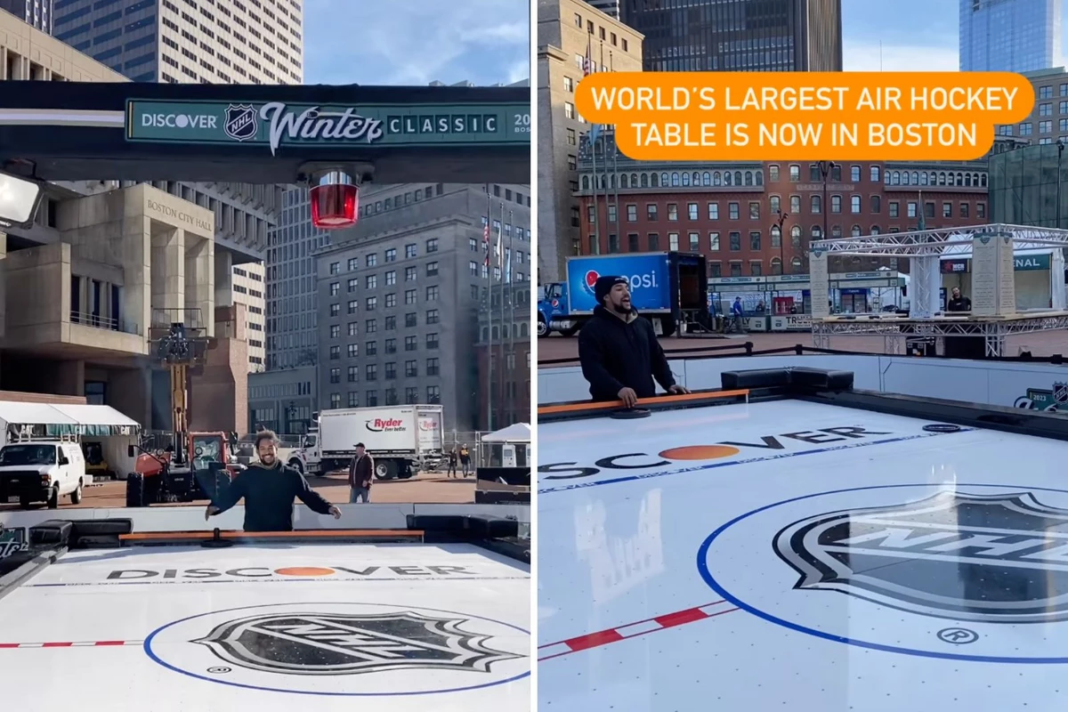   
																Play the World’s Largest Air Hockey Table This Weekend in Boston 
															 