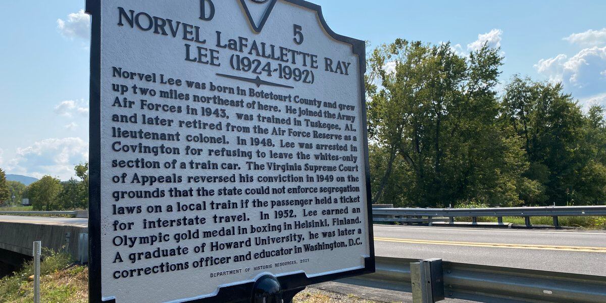  Historical marker dedicated to Botetourt County’s native Olympic gold medalist 