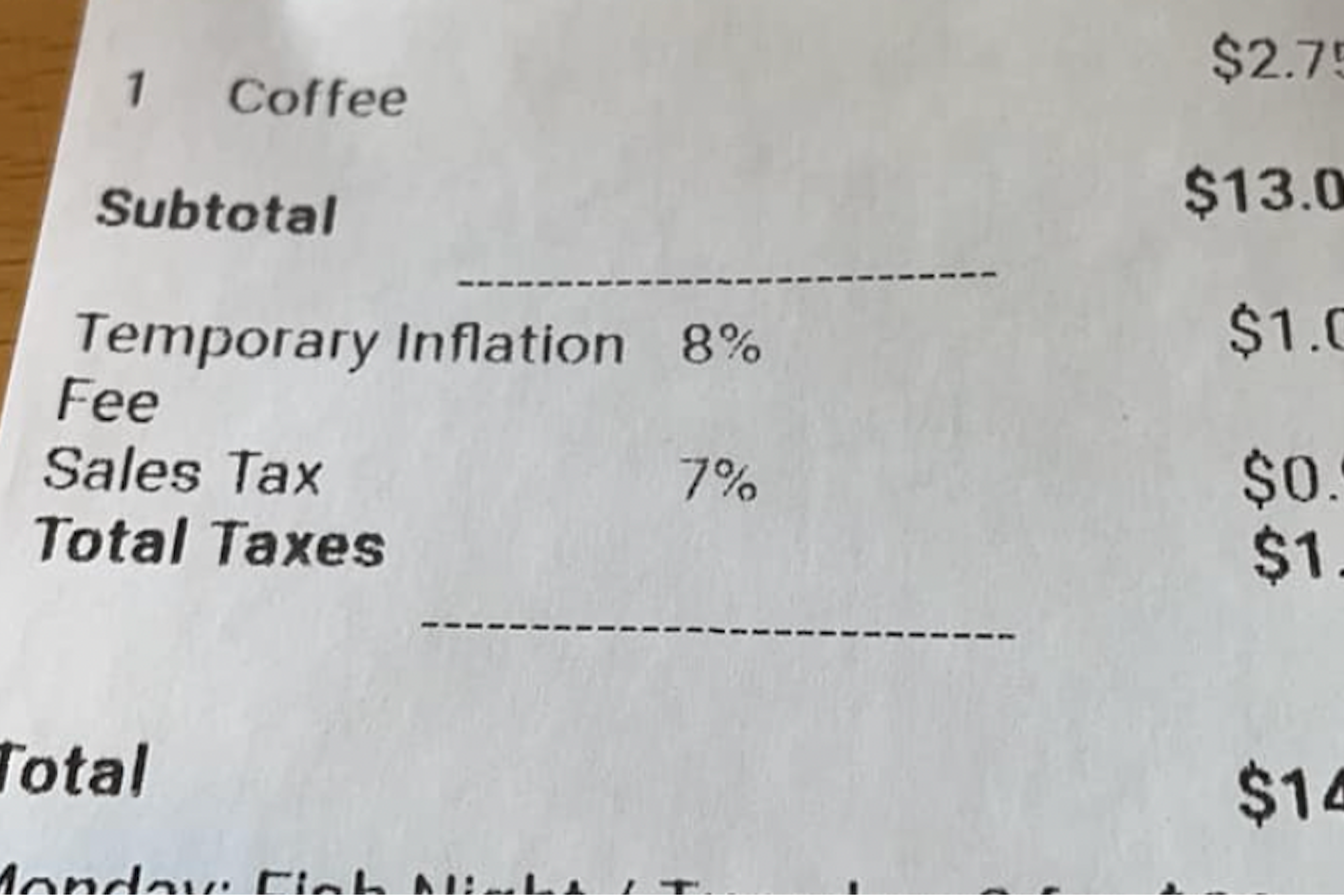  Restaurants Are Adding 'Inflation Fees' to Customer Checks 