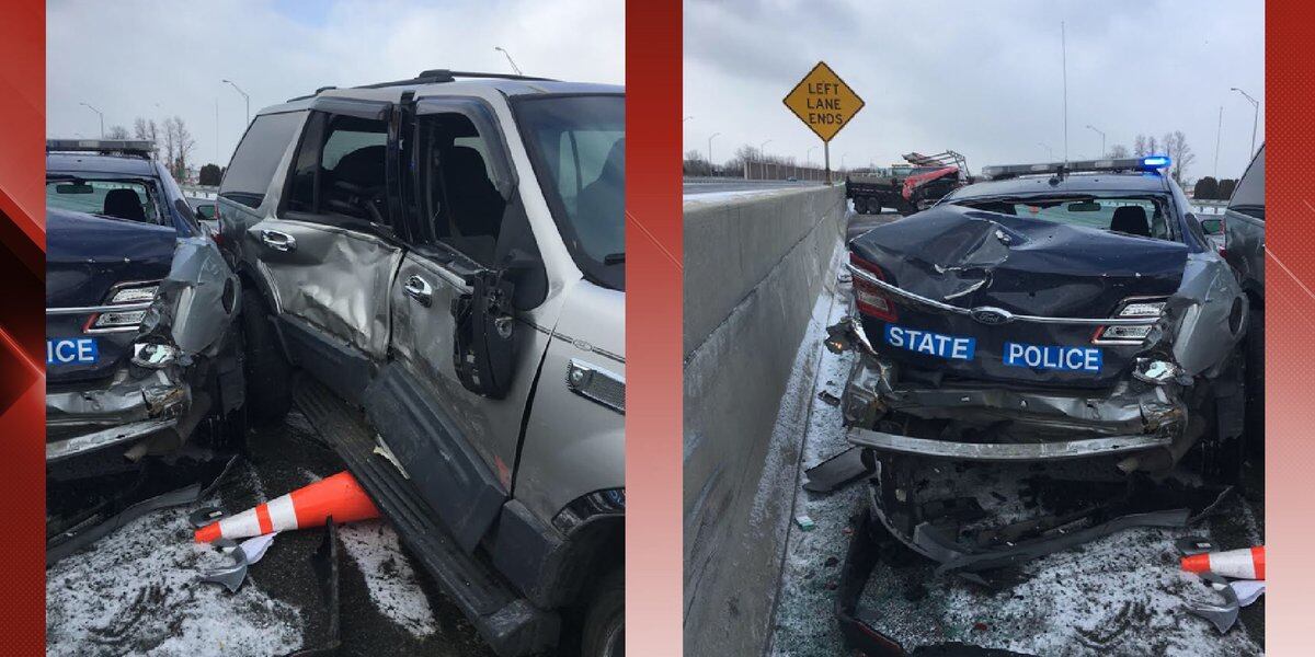  Driver charged after hitting VSP car, injuring trooper and tow truck driver 