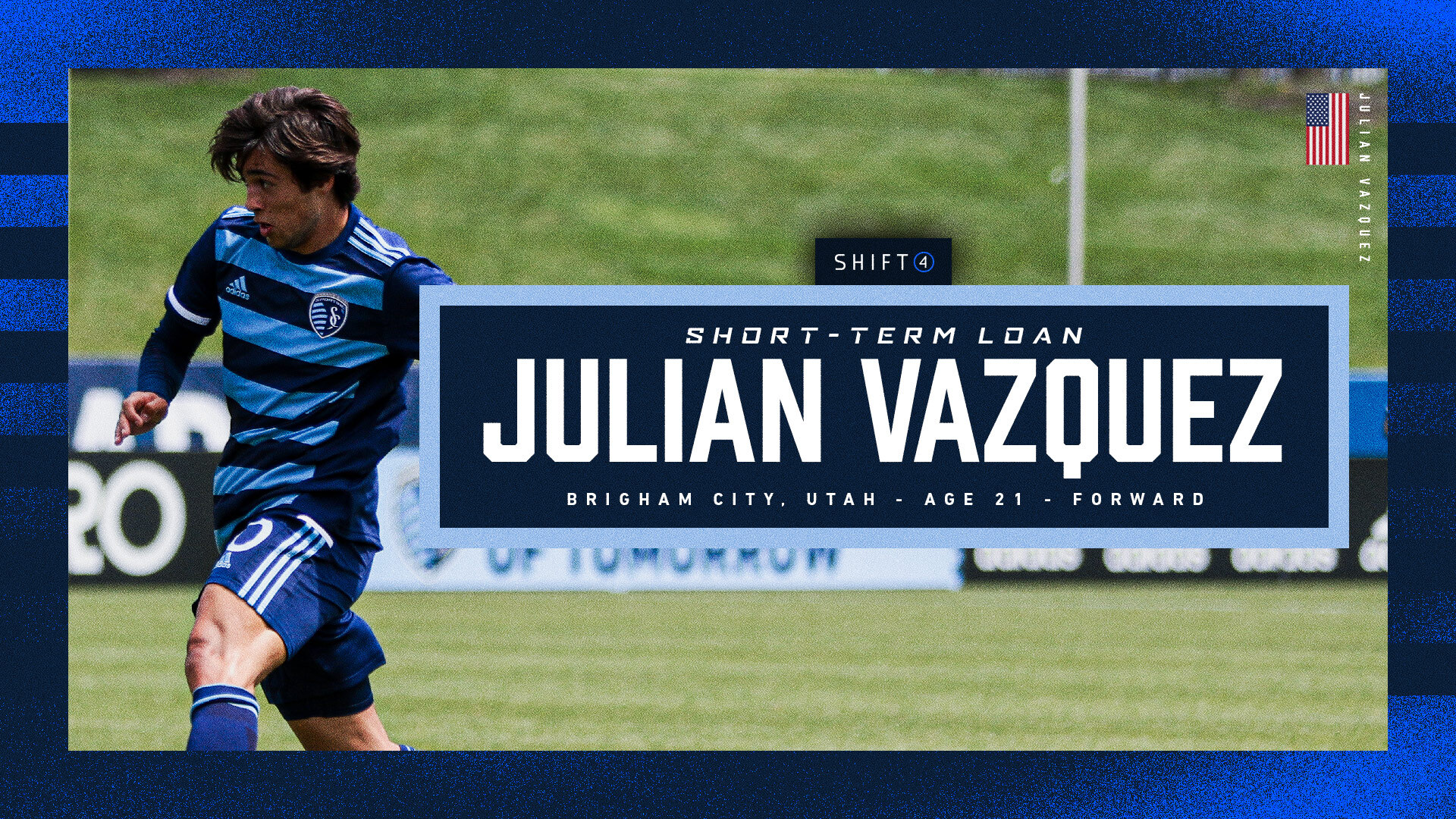   
																Winger Julian Vazquez back with Sporting KC on short-term loan 
															 