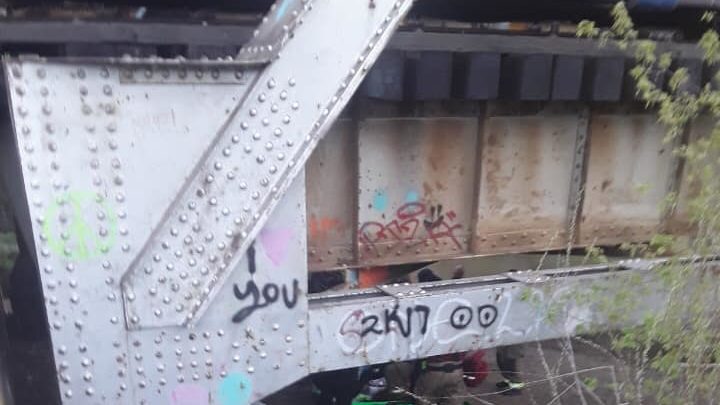  Two teens lucky to escape train on Mountain Green bridge 