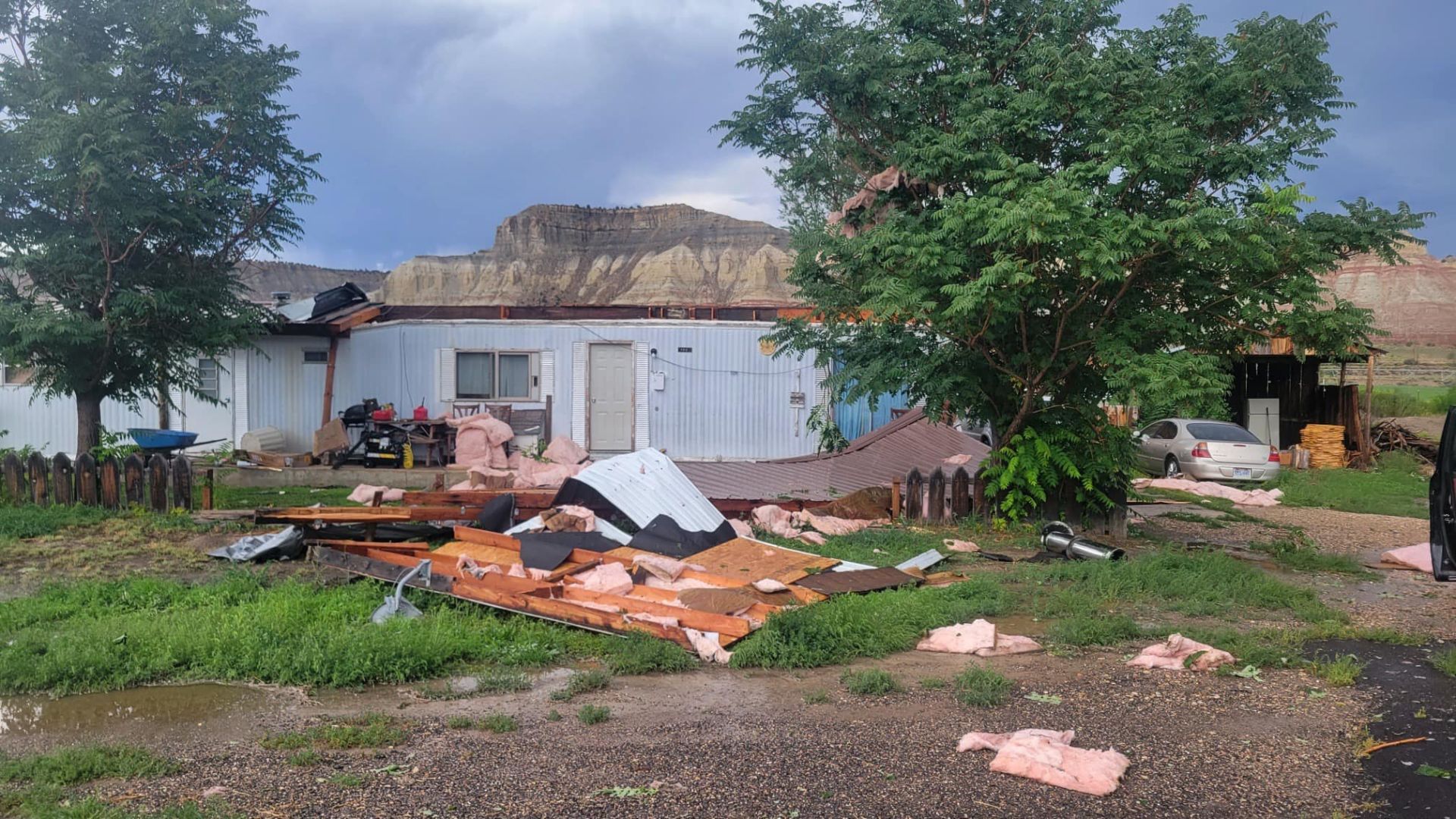  Wind blows roof off mobile home during Garfield County thunderstorm 