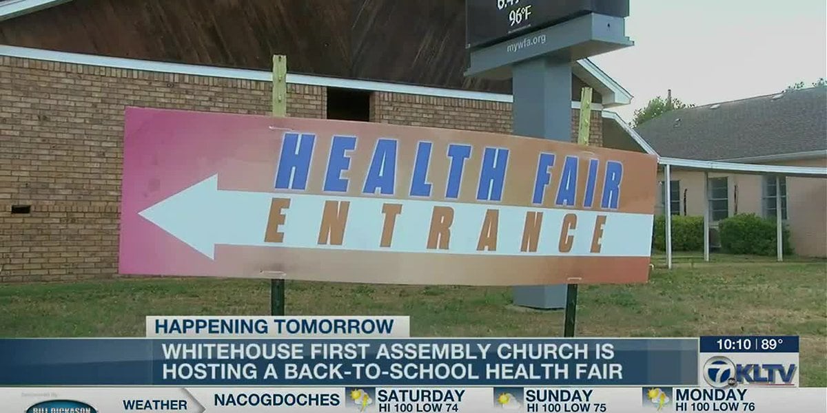   
																Whitehouse First Assembly to host back-to-school health fair Saturday 
															 