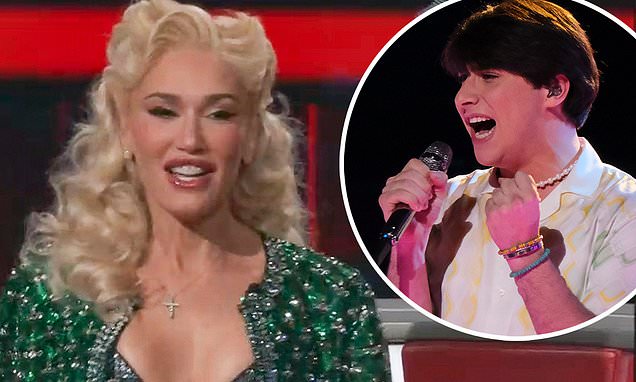   
																The Voice: Gwen Stefani celebrates as Kique, 19, wins instant save and makes the top 10 on NBC show 
															 