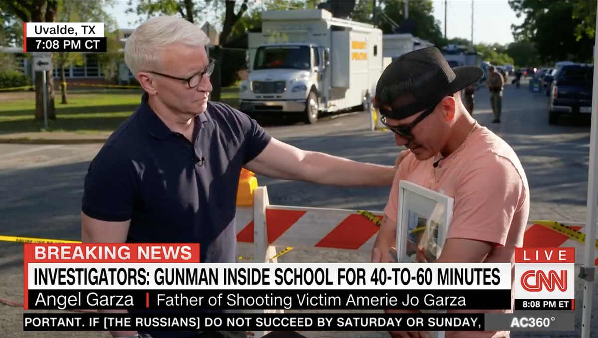  Texas school shooting: Anderson Cooper consoles dad who learned of daughter’s death from her best friend 