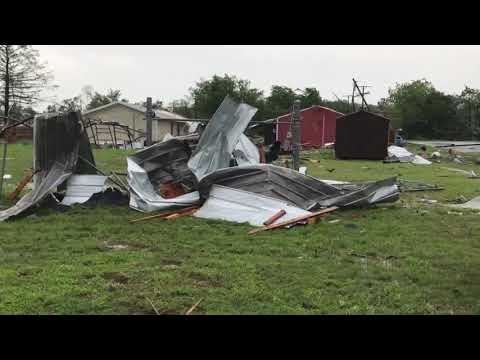  Storm damage in Franklin, Texas 