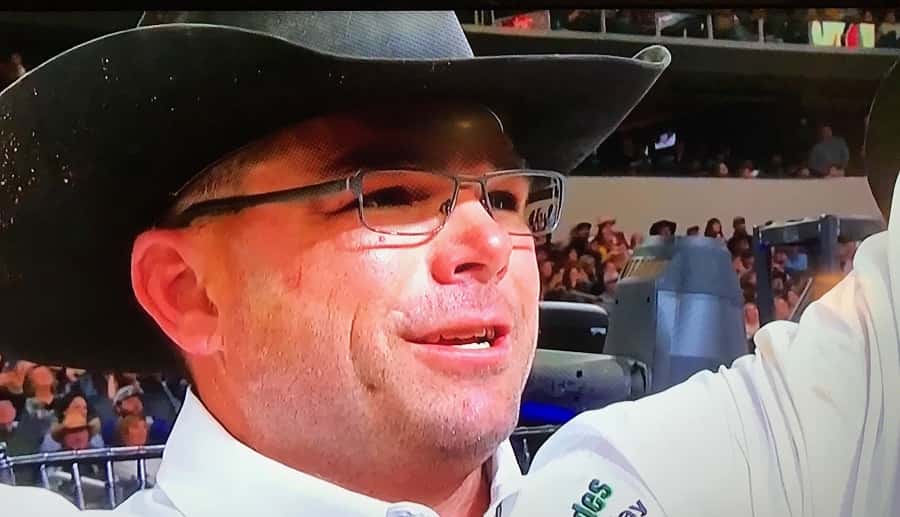  Matt Reeves of Cross Plains Wins Steer Wrestling Title at The American Rodeo 